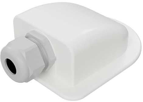 Offgridtec 1-Wege Solar Kabel Dachdurchführung für Kabeldurchmesser 3mm-12mm, Wasserdicht & Staubdicht ABS Kunststoff für Dach- und Außeneinsatz, Für Wohnmobile & Fahrzeuge, 13x4.5x4 cm - Weiß