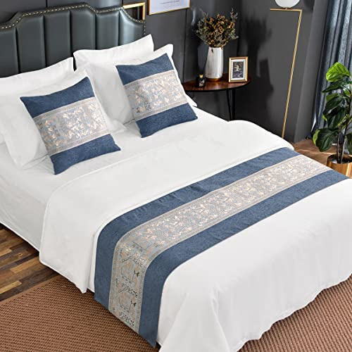 AMBERIS Corredores y Bufandas de Cama, Bufanda Decorativa Duradera para el hogar y el Hotel (Las Fundas de cojín se Venden por Separado)