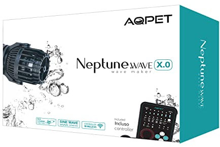 AQPET Neptune Wave Pompa di Movimento con Supporto Magnetico per Acquario Marino 8.0 8.000 Lt/h, Nero