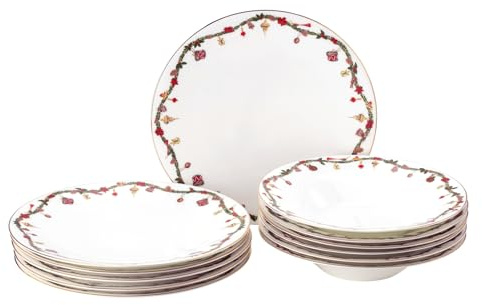 Hutschenreuther Nora Christmas Set 12-teilig, 02048-726037-29219, Mehrfarbig