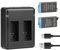Shentec 3.85V, 2000mAh Li-Ion pour Batterie Enduro (HERO10 Noir/HERO9 Noir) - Accessoires officiels, ADBAT-011