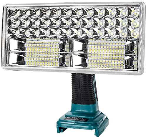 Hipoke 18V LED Arbeitslicht Tragbares schnurloses Outdoor-Handlicht mit USB-Ladeanschluss 9 Zoll 4200LM Lampe Kompatibel mit Makita 14,4V 18V 20V Lithium Akku BL1860B BL1850B