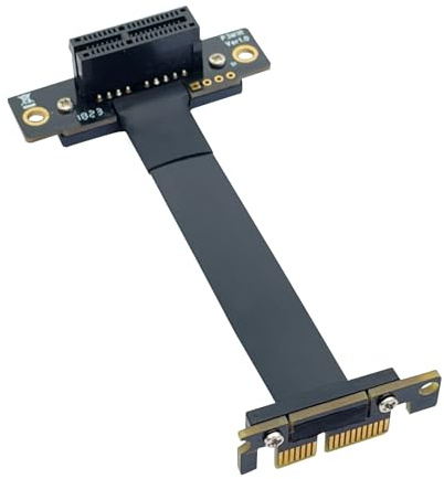 10Gtek PCIe 3.0 Riser Cable, X1 to X1, M to F, 90° to 90°, Cable Length 10cm, P311MF5510