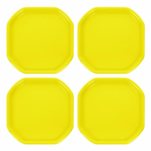 𝐂𝐇𝐏𝐋 (4 x YELLOW) - Premium Quality Plastic Mixing Trays, 70x70x7cm – Suitable for Indoor and Outdoor Use, Including Construction, Gardening, and Creative Projects