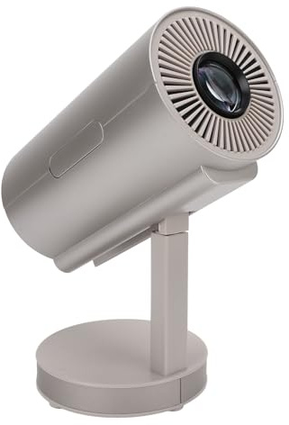 Plyisty Proiettore Multimode, Smart Projector 6K ANSI 600 con WiFi 6 e Bluetooth 5.3, Orientabile 90°, Keystone 4D Automatico, Proiettore da Esterno 2+16 GB, Installazione (Spina Europea