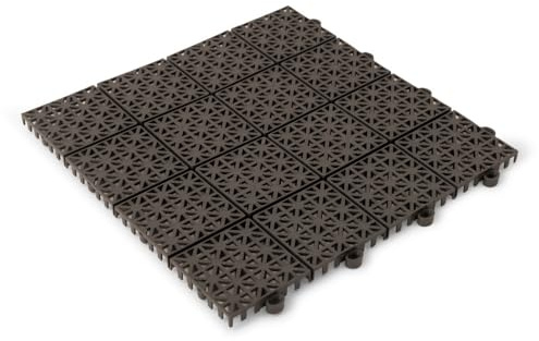 40 x Covernit® Terassenfliesen Easygrid | Braun | 30 x 30 x 1,2 cm | UV-beständig | Kunststofffliese | Bodenplatten
