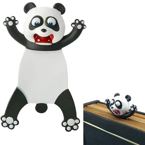 VIFERR 3D Cartoon Lesezeichen, Stereo Wacky Lesezeichen Cute Book Markers Tiere Lesen Lesezeichen für Studenten Büro Buchliebhaber (Sichuan Panda)
