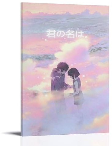 Your Name Kimi No Na Wa Póster de Anime (2) Póster Pintura Decorativa Lienzo Arte de Pared Salón Póster Dormitorio Pintura, Arte de Pared Impresión de Imagen Moderna Decoración de Habitación Familiar