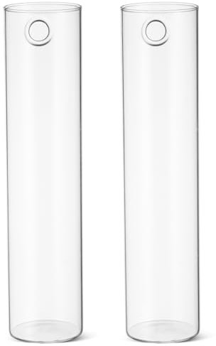 VINTORKY 2stücke Glas-Zylinder-wandvase Für Pflanzen Hänge-glasröhren-wandvasen Zylindrische Glas-wandvasen Wandbehang-pflanzgefäße Anzuchtstationen Für Zimmerpflanzen