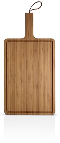 Eva Solo | Nordic Kitchen Schneidebrett 38 x 26 cm Bambus | Praktische Saftrillen verhindern das Auslaufen von Säften und Flüssigkeiten und halten die Arbeitsfläche sauber | Bamboo