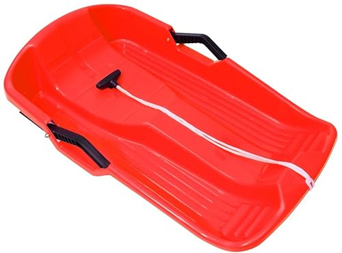 Abaodam Slitta da Neve in Plastica Ispessita 25 Pollici Leggera E Resistente con Impugnatura Antiscivolo per Bambini E Adulti Slittino da Neve Outdoor per Erba E Sabbia
