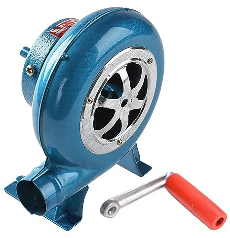 UQACHG Soffiatore per Barbecue A Manovella, Soffiatore, Accenditore per Camino A Carbone, Ventilatore per Barbecue, Accessori per Cucinare All'Aperto, Campeggio E P,250w