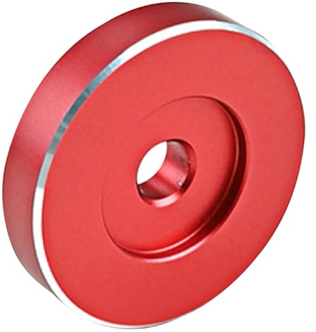 iplusmile Adaptateur pour Platine Vinyle Rouge en Aluminium Anti-Rouille Haute Stabilité pour Tourne-Disque, Accessoire pour Amateurs de Musique