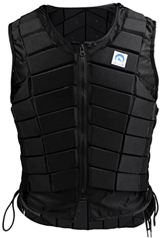Gilet di sicurezza per equitazione Eventing Equipaggiamento protettivo equestre per adulti ragazzi ragazze nero EVA gilet protettivo - donna S