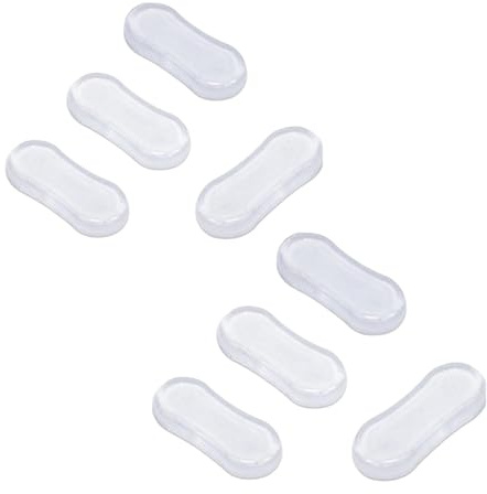 Lot de 8 tampons transparents en silicone adhésif puissant pour abattant de toilettes, tampons en caoutchouc pour abattant de toilette, pour la maison, l'hôtel et l'hôpital