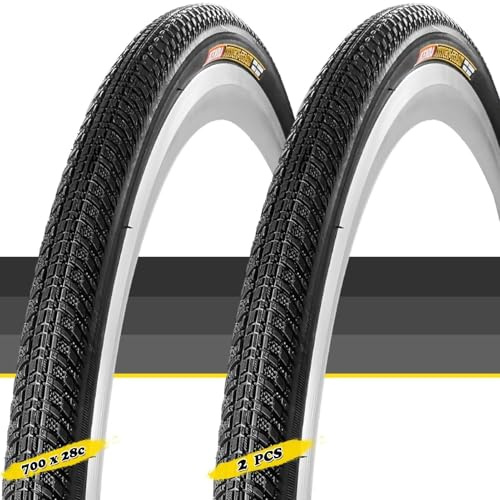 2PC 700x28c Neumático Bici Resistente al Desgaste Ligero, 700-28c Neumático Carretera Alta Presión, 700 28 c Juego Duradero para Bici Gravel 28-622
