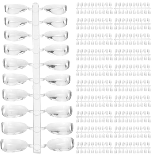 ARTSEWPLY Plaques de Test Vernis à Ongles Transparentes 200 Pièces pour Manucure Professionnelle, Tableaux de Couleurs Pratiques pour Entraînement Nail Art, Nuanciers D’ongles Légers