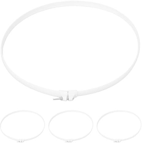 4 Pièces Anneau de Retenue Ventilateur, Asb Fer, Grille 43cm | Fixation de Grille, Remplacement pour Ventilateurs sur Pied, Installation Simple, Usage Maison Bureau, Blanc
