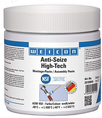 WEICON Anti Seize High Tech pasta de montaje antideslizante de alta tecnología, 450 g, protección contra la corrosión, sin metal