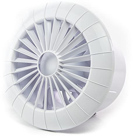 airRoxy Ventola da parete o soffitto, ventilatore interno, per bagno, cucina, cuscinetto a sfera 100 mm, 10 cm, aRid