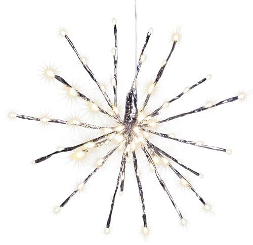 80 LED Meteor-Stern warm-weiß Innen Außen mit Trafo Weihnachtsstern zum Aufhängen Meteorschauer by Nipach GmbH