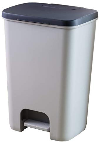 Curver Pattumiera in plastica, Modello: Essentials, Dimensioni: 30,3 x 29,4 x 42,8 cm, Volume: 20 l, Colore: Grigio scuro/grigio chiaro, Codice dell'articolo: 00759-686-00, grigio / antracite