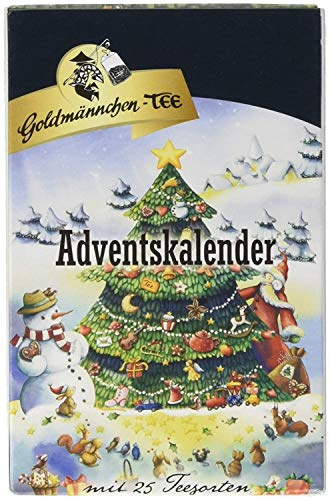 Goldmännchen Tanne Adventskalender, 24 Teesorten, Teebeutel, Weihnachtskalender, Kalender, Weihnachten