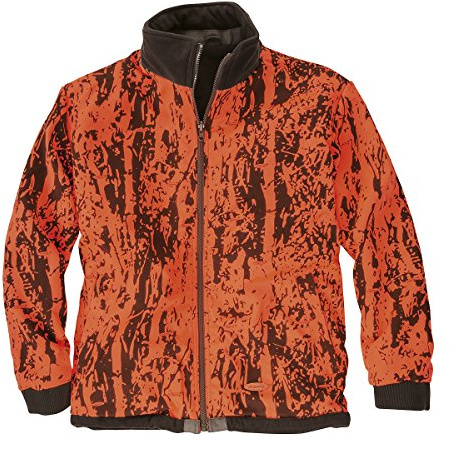 Hubertus XXL Warn-Wendejacke olivbraun/neonorange, Größe:3XL