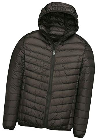 Dunjacka för män med huva, dunrock, lätt pufferjacka med huva, ultralätt, packbara, dunfyllda jackor, ståkrage, vadderad puffa, smal passform, quiltade jackor, bubbelrockar, parkas, Armégrön med huva