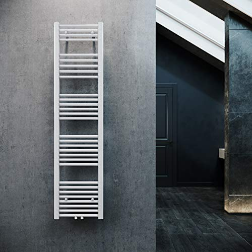 ELEGANT Badheizkörper Mittelanschluss 1600x400 mm Weiß | Handtuchwärmer Handtuchtrockner Heizkörper