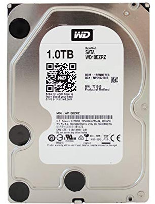 WD Blue WD10EZRZ Interne Festplatte 1TB Desktop (8,9 cm (3,5 Zoll), SATA 6Gb/s) 64MB Cache (Generalüberholt)