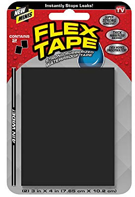 Flex Tape, Mini, Black, Original Thick Flexible Rubberized Waterproof Tape - Seal and Patch Leaks, Works Underwater, Indoor Outdoor Projects - Home RV Roof Plumbing and Pool Repairs