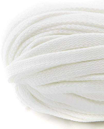 nts Nähtechnik 50m Flachkordel aus Polyester ohne Kern 8mm breit (Weiß)
