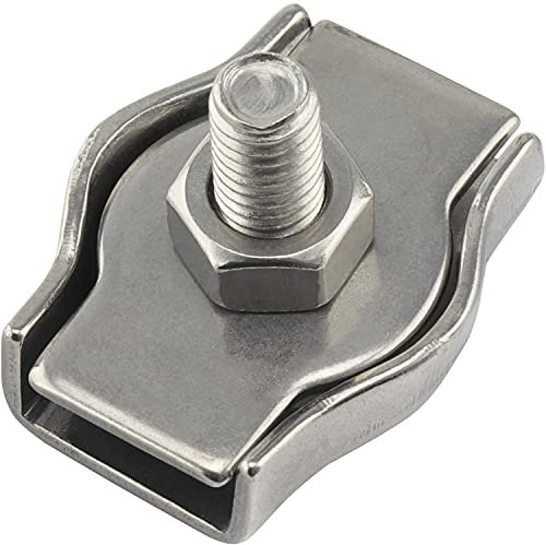 OPIOL QUALITY® Drahtseilklemmen Simplex 2 mm aus Edelstahl A4 V4A (2 Stück) Klemme Seilklemme für Drahtseil Seil Drahtseilklemme Kabelklemme Draht Klemmen