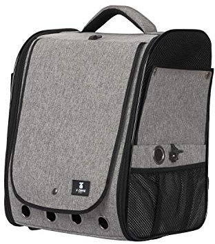 X-ZONE PET Vogel-Reisetasche, tragbar, für Haustiere, Vogel, Papageien, Rucksack, transparent, atmungsaktiv, Reisetasche, leichte Vogeltasche mit Edelstahl-Napf