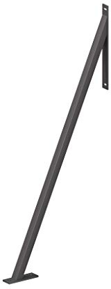Gartenwelt Riegelsberger Premium Sturmanker XXL Stahl 117×55×5 cm anthrazit | Pulverbeschichtet | Schutz für Zaunanlagen, Pfostenhalter & Zaunhalter | Sturmsicherung & Grundanker
