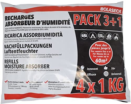 Recharge absorbeur d'humidité Sachet 4 x 1kg