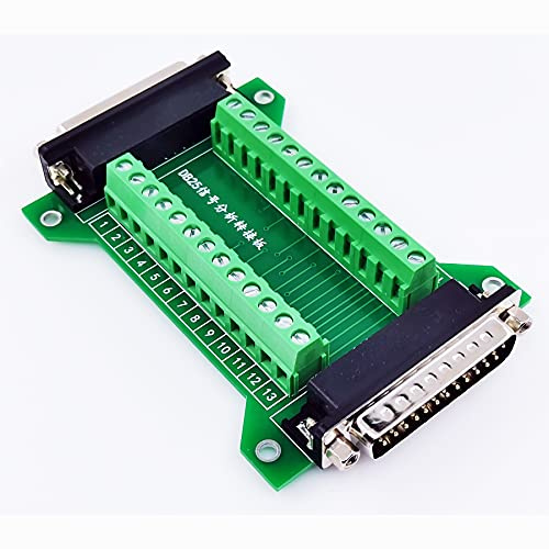 DB25 Signal Analyzer Compatible with Male and Female Terminals of DB25 Trunk Terminal Block to Terminal Adapter Board(Male and Female adapter)