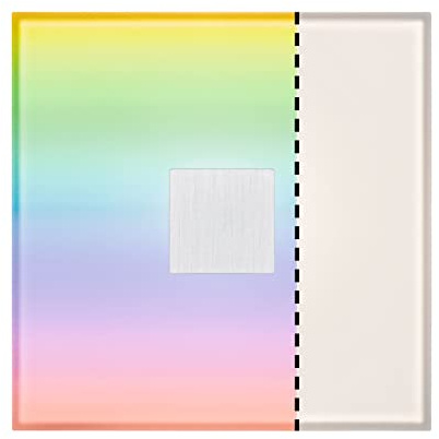 Paulmann 78414 LumiTiles baldosa LED Square complemento IP44 10x10cm incl. 1x0,75 W regul., bl.cálido, blanco, plástico, alum., ilumin. de baño 2700 K
