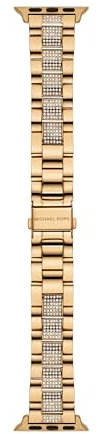Michael Kors Bracelet pour Apple Watch - Bracelet de montre intelligente en acier inoxydable pour femme - Compatible avec Apple Watch 38 mm, 40 mm, 41 mm, Doré Gitz, taille unique, Bracelet en acier