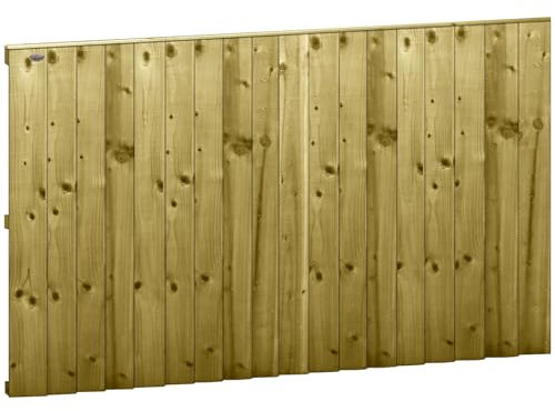 Premier Garden Supplies Semi-Braced Feather Edge Garden Fence Panel Width: 6ft (183cm) x Height: 4ft (120cm) Pressure-Treated Over Lapping Flat Top Capped Closeboard effect Fencing Panels