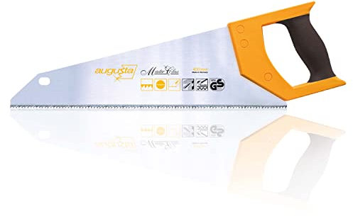 Augusta-Heckenrose Handsäge 400 mm I Mehrzweck Fuchsschwanz Säge aus Bandstahl C75 I Säge mit 2-Komponenten Softgriff für Spanplatten & dünnes PVC