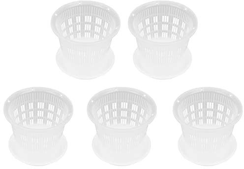 5 Sätze Perforierter Orchideentopf orchideen töpfe orchid pot Grün biologisch abbaubarer Anzuchttopf zimmerpflanzen Töpfe für Pflanzen dekorative Blumentöpfe Weiß