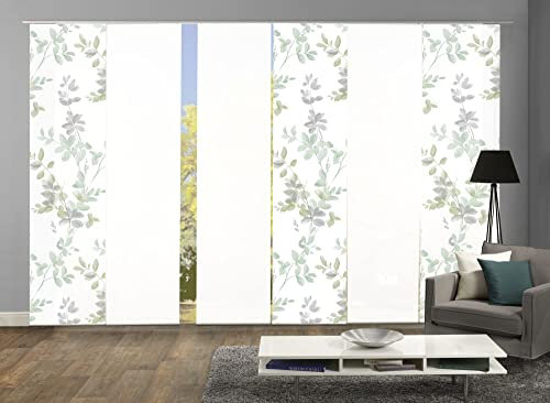 wohnfuehlidee 6er-Set Schiebegardinen Madeleine Blickdicht, Höhe 245 cm, Salbei