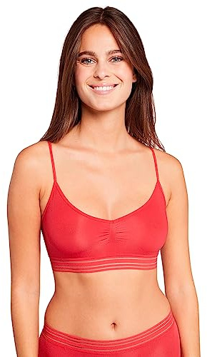 Billet Doux, Soutien Gorge Brassière sans Armature, pour Femmes, Modèle Zen Light 56SAF80, Rouge Ecarlate, 38-40