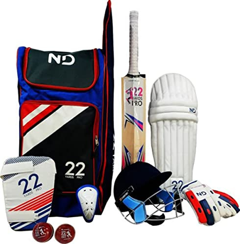 ND Sports Cricket Kit 11pc Set Bat Ball Pad Leg Guard Glove Boys Youths Mens UK (Boys)