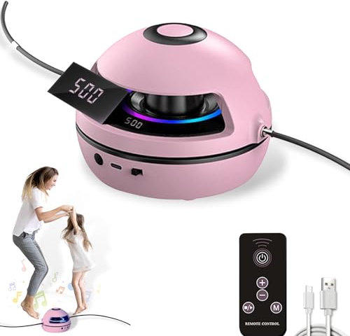 Elektronische Springseil, Smart Jump Rope Machine mit Fernbedienung, Bluetooth Springseilmaschine, Einstellbares Multiplayer-Springseil mit LED-Anzeigezähler, 1-10 Geschwindigkeitsstufe