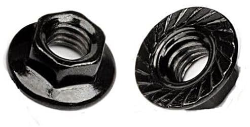Sechskantmuttern mit Flansch DIN 6923 Edelstahl Schwarz M3 (100, M3)