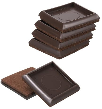 sourcing map Furniture Pads, 10 Pcs 2 Furniture Moving Pads Square Chair Legs Floors Protectors with Felt for Carpet Hardwood Floor Heavy Furniture