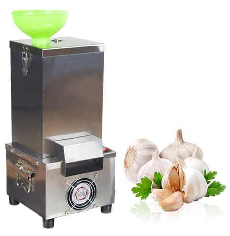 Aredwhiterui Peladora De Ajos Eléctrica, Peladora De Ajos Comercial De Acero Inoxidable 304, Salida De 25 Kg/H, Peladora De Ajos De 200 W para Uso Doméstico O En Restaurantes